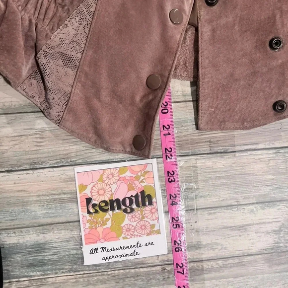 Chia Vintage Womens 80s Leather Suede Jacket Size Large Padded Western Biker - Picture 9 of 9